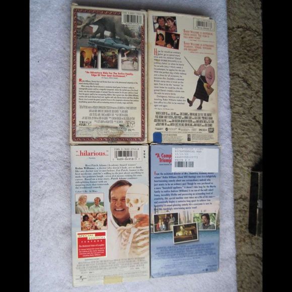 Patch Adams Bicentennial Man Jumanji Mrs. Doubtfire VHS Cassette Tape Bundle $4 - Picture 2 of 11